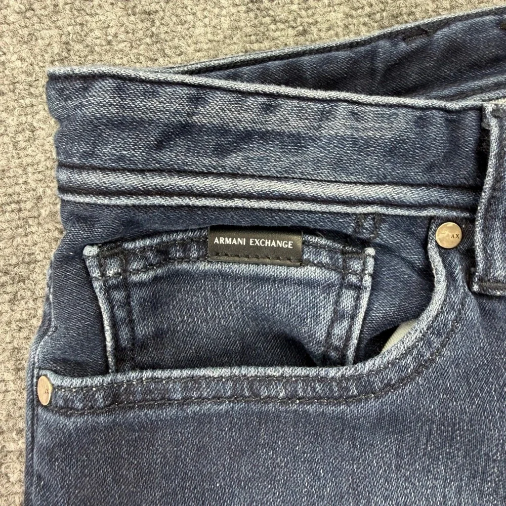 Armani‎ Exchange Jeans Mens 38 (Fits 39x31) Dark Blue J14 Skinny Stretch